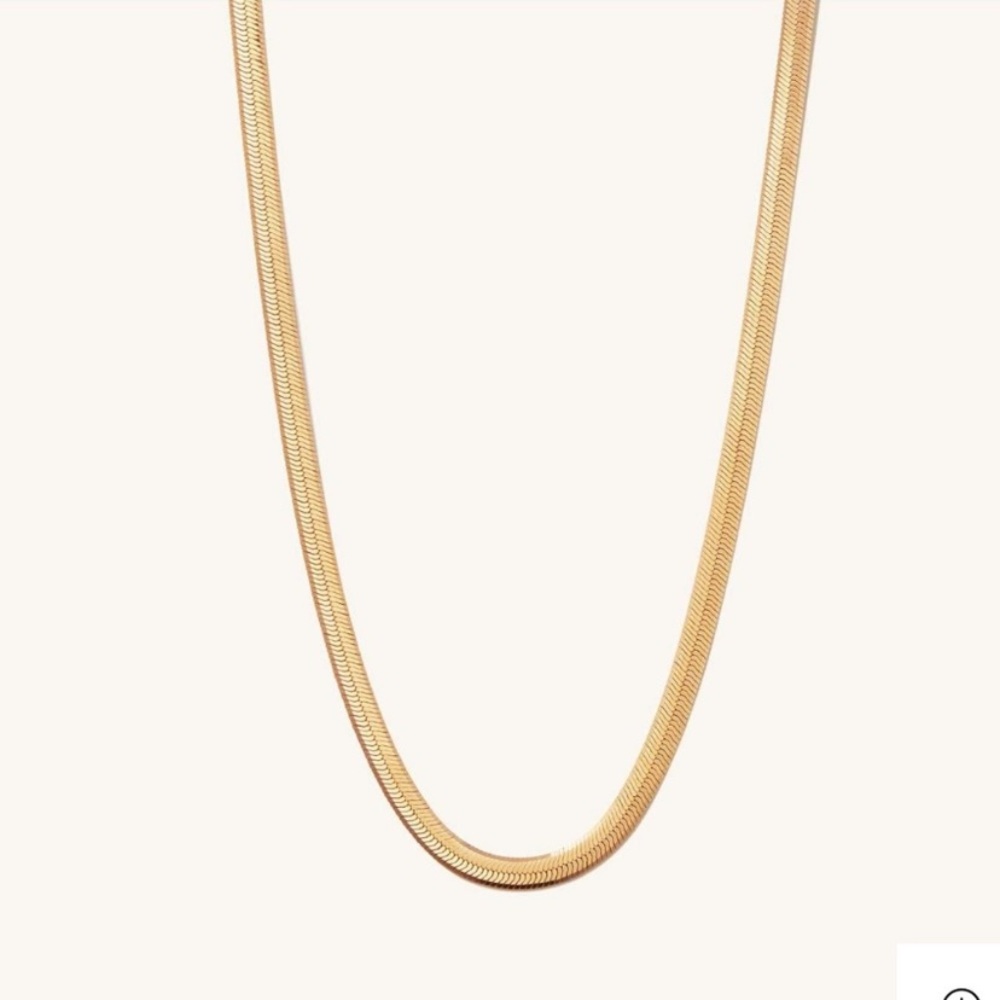 Mejuri Bold Gold Vermeil Herringbone Necklace